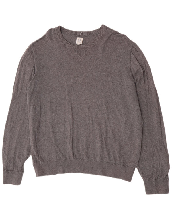 Gap Mens Crew Neck Jumper Sweater XL Grey Cotton