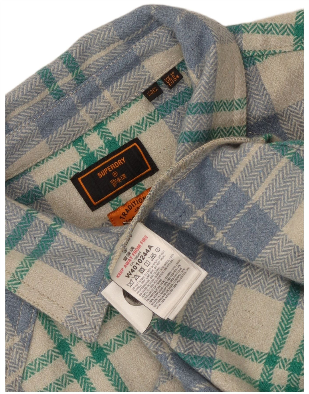 Superdry Womens Oversized Flannel Shirt UK 10 Small Multicoloured Check