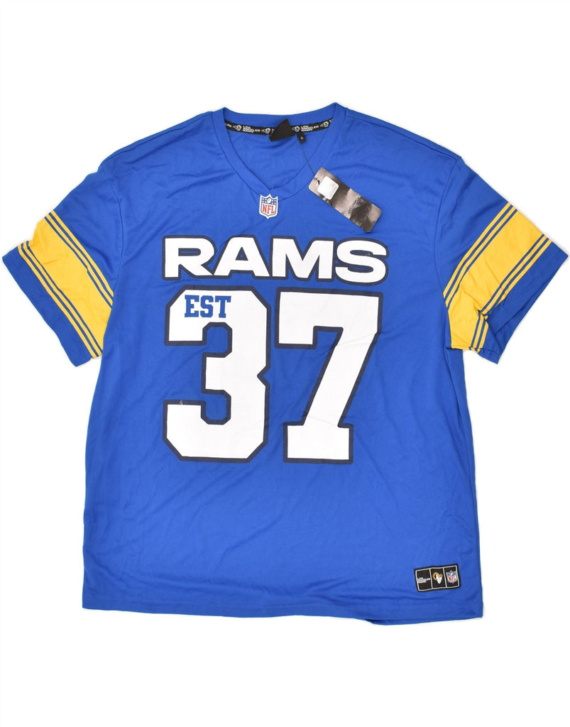 NFL Mens Rams Graphic T-Shirt Top XL Blue Polyester | Vintage NFL | Thrift | Second-Hand NFL | Used Clothing | Messina Hembry 