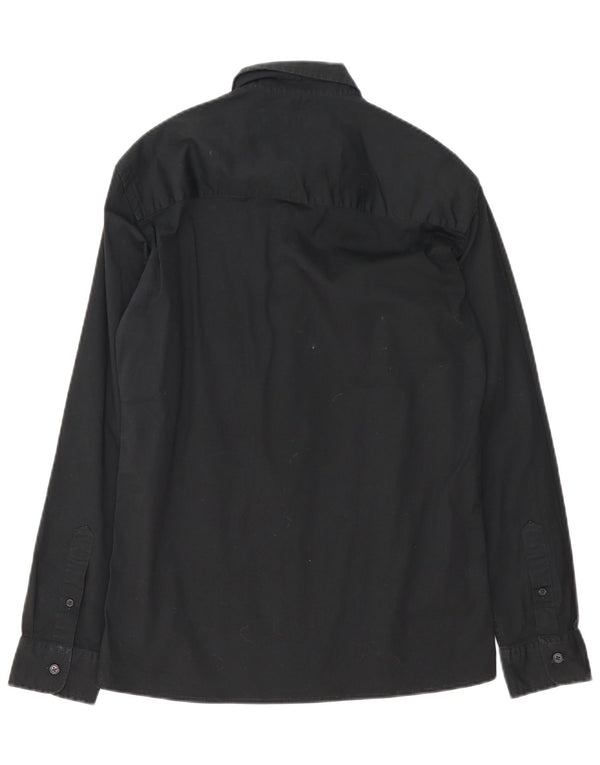 French Connection Mens Shirt Small Black Cotton