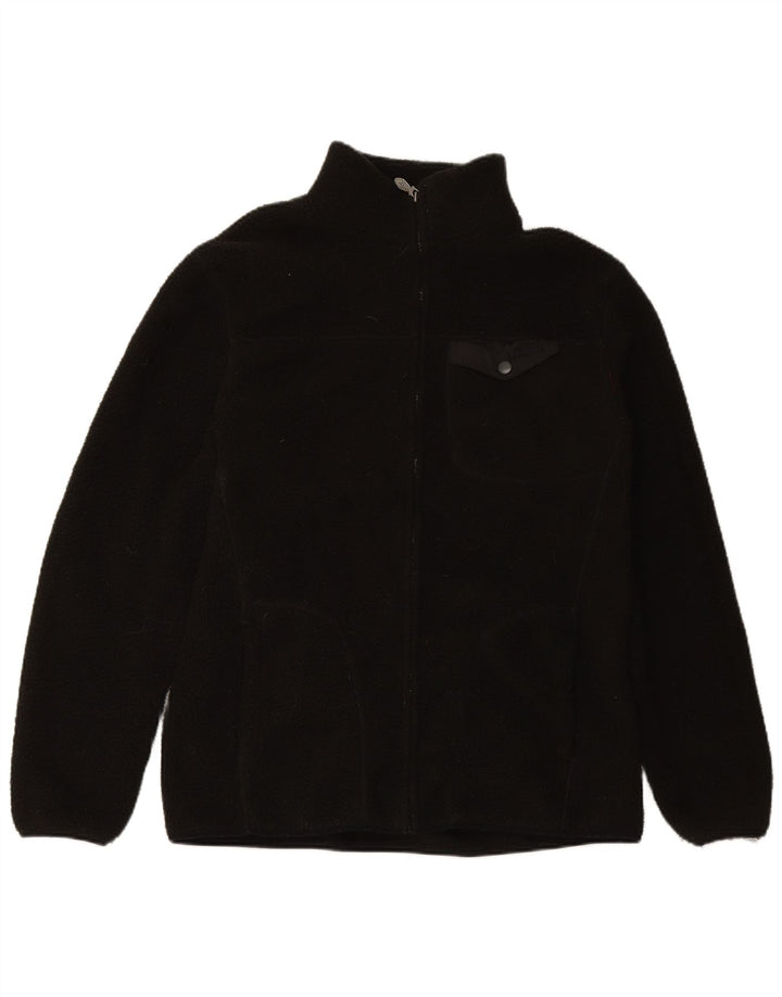 WEIRD FISH Mens Fleece Jacket UK 40 Large Black Polyester