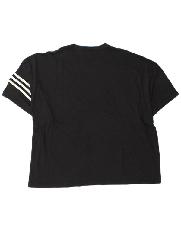 Adidas Mens T-Shirt Top 2XL Black Cotton