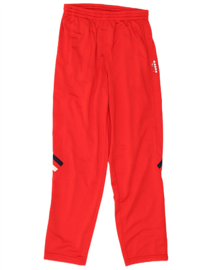 Diadora Mens Tracksuit Trousers UK 38 Medium  Red Polyester
