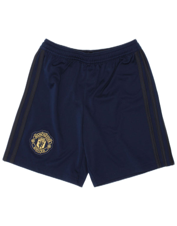 Adidas Boys Manchester United Sport Shorts 9-10 Years  Navy Blue Polyester