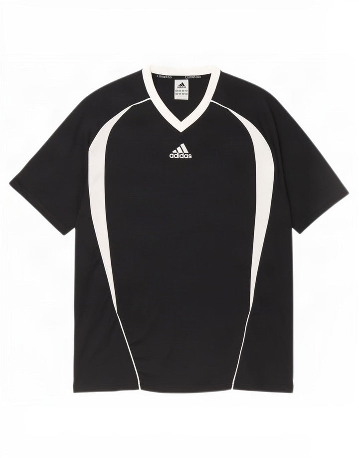 Adidas Mens Clima 365 Graphic T-Shirt Top Large Black Colourblock Polyester