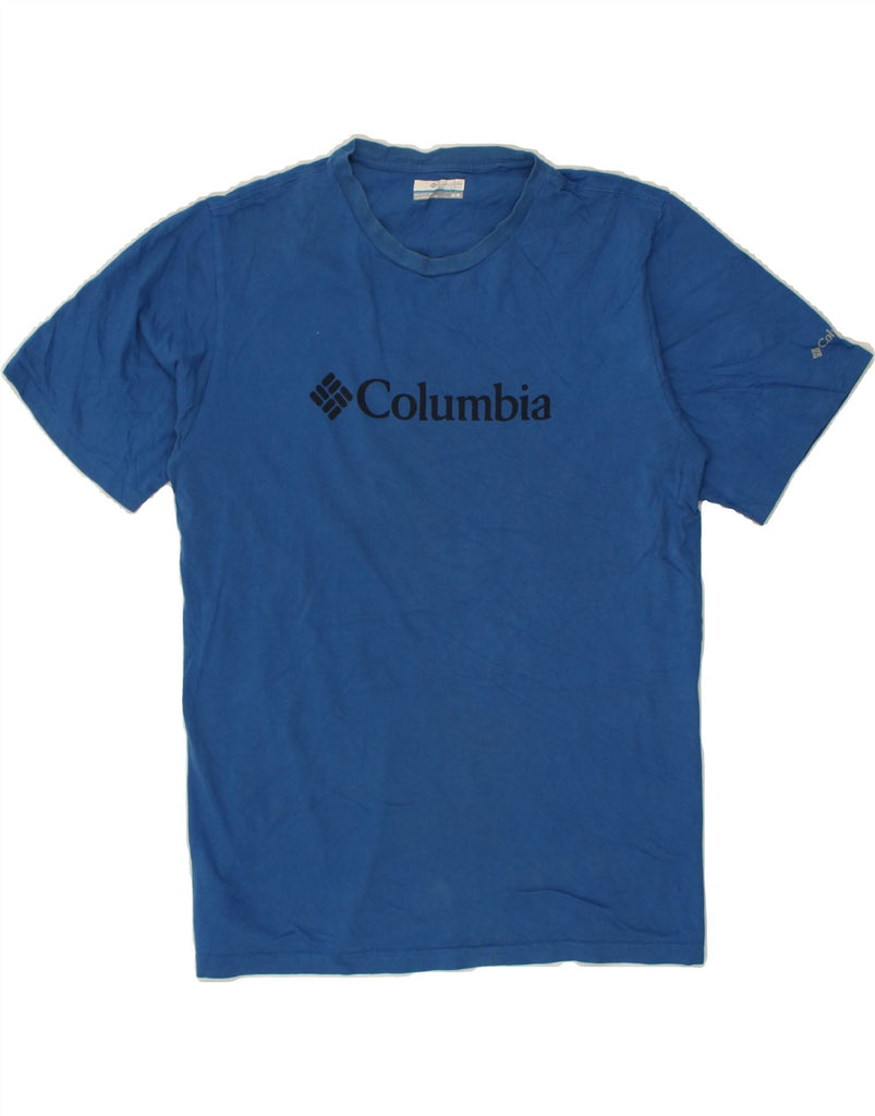 COLUMBIA Mens Graphic T-Shirt Top Medium Blue Cotton | Vintage Columbia | Thrift | Second-Hand Columbia | Used Clothing | Messina Hembry 