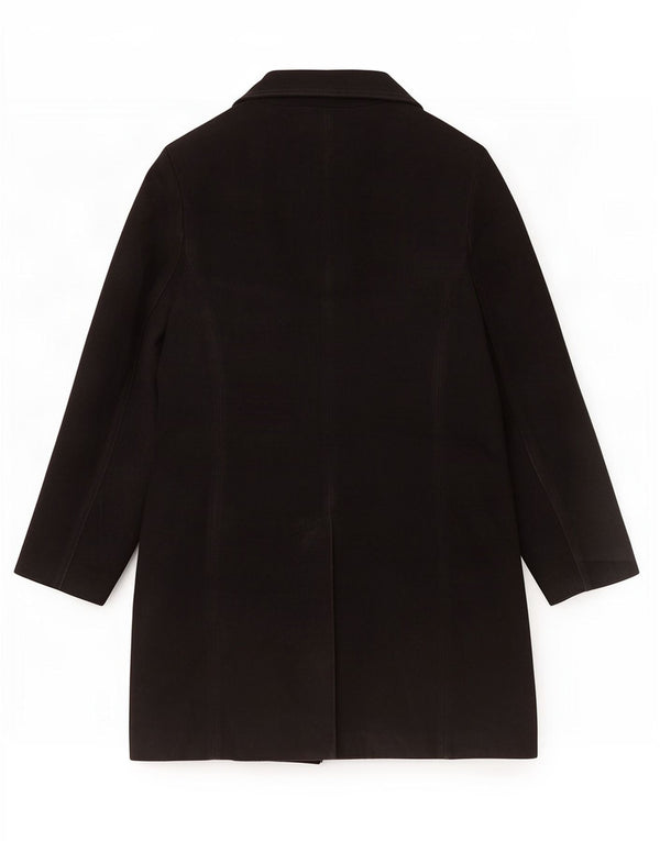 Marks & Spencer Womens Overcoat UK 14 Medium Black Polyester