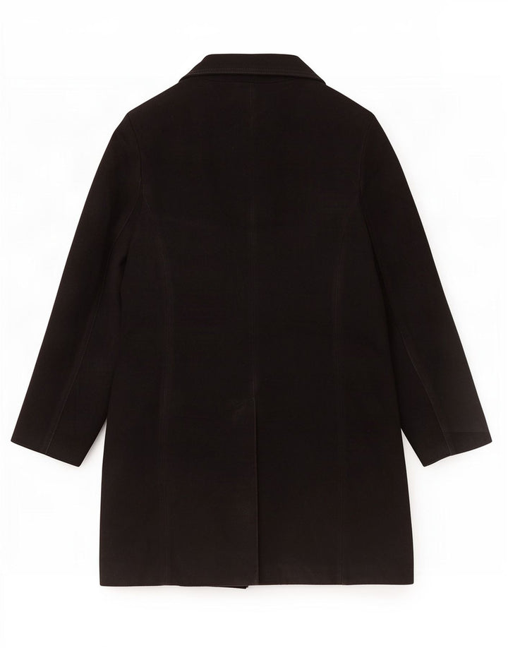Marks & Spencer Womens Overcoat UK 14 Medium Black Polyester