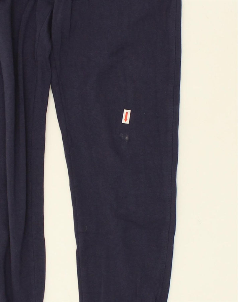 CHAMPION Womens Heritage Fit Leggings UK 10 Small Navy Blue Cotton | Vintage Champion | Thrift | Second-Hand Champion | Used Clothing | Messina Hembry 