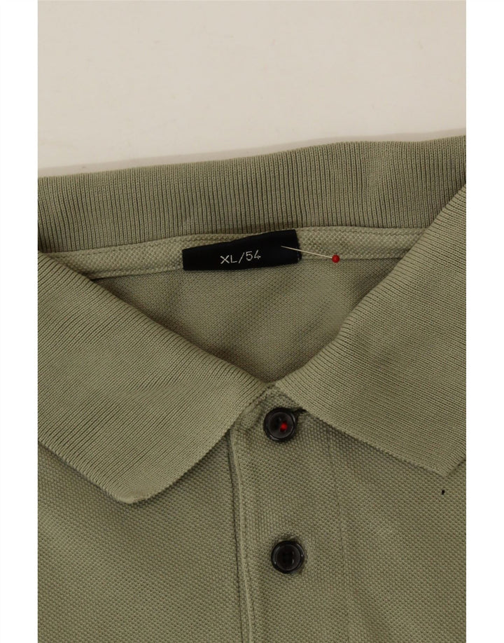 DANIEL HECHTER Mens Polo Shirt IT 54 XL Khaki Cotton Vintage Daniel Hechter and Second-Hand Daniel Hechter from Messina Hembry 