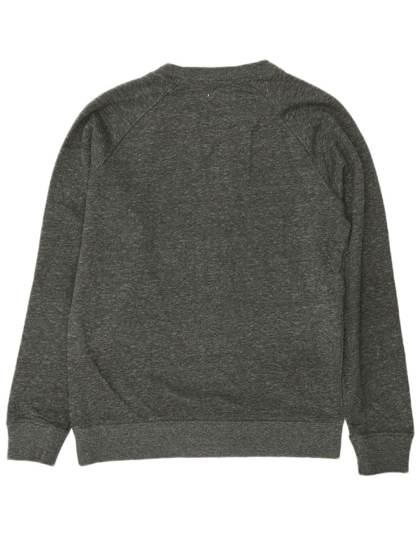 Reiss Mens Sweatshirt Jumper Small Green Flecked Cotton