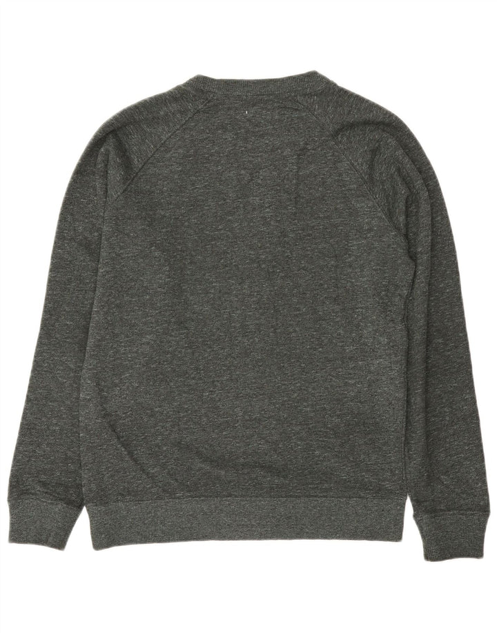 Reiss Mens Sweatshirt Jumper Small Green Flecked Cotton
