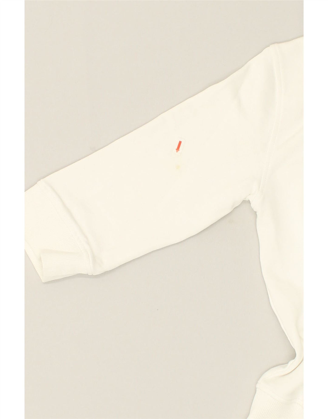 CALVIN KLEIN Womens Graphic Crew Neck Jumper Sweater UK 6 XS White Cotton | Vintage Calvin Klein | Thrift | Second-Hand Calvin Klein | Used Clothing | Messina Hembry 