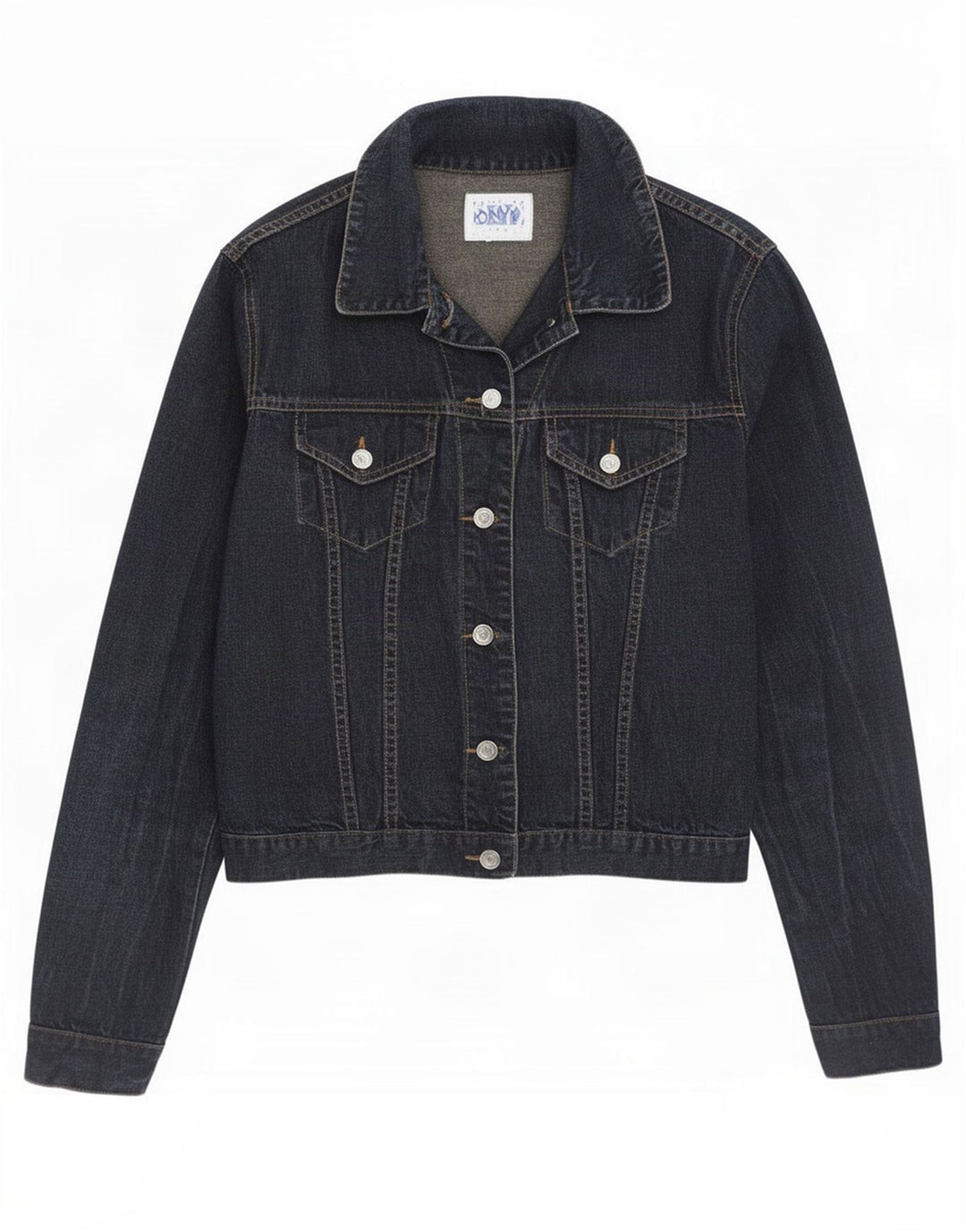 Onyx Womens Denim Jacket UK 10 Small Navy Blue