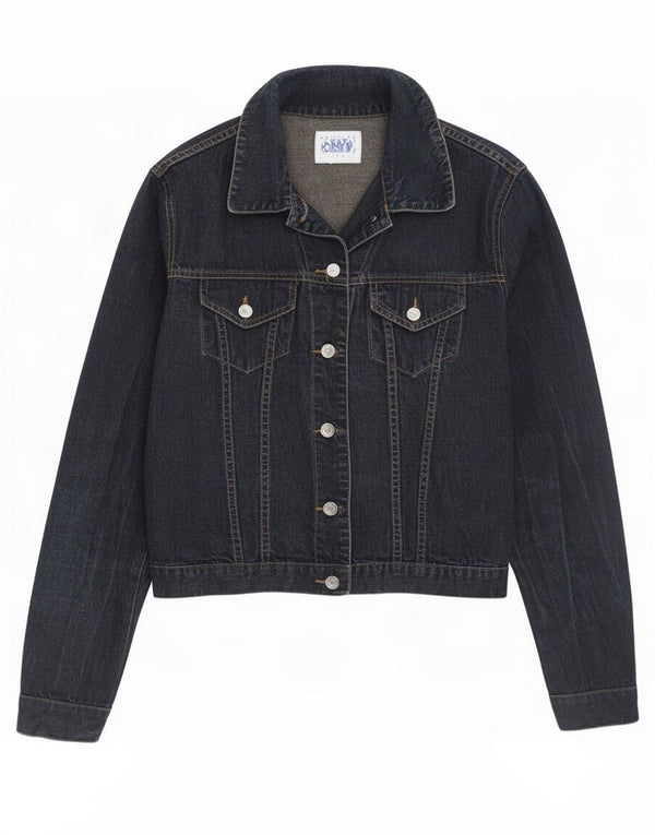 Onyx Womens Denim Jacket UK 10 Small Navy Blue