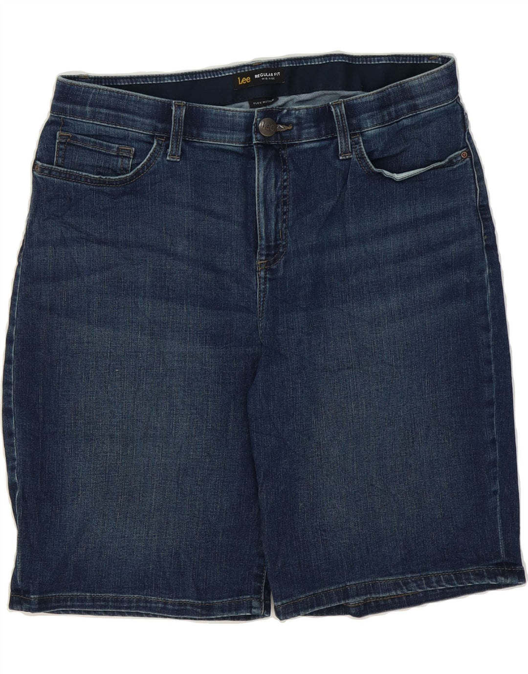 LEE Womens Mid Rise Regular Fit Denim Shorts W34 Large  Blue Vintage Lee and Second-Hand Lee from Messina Hembry 