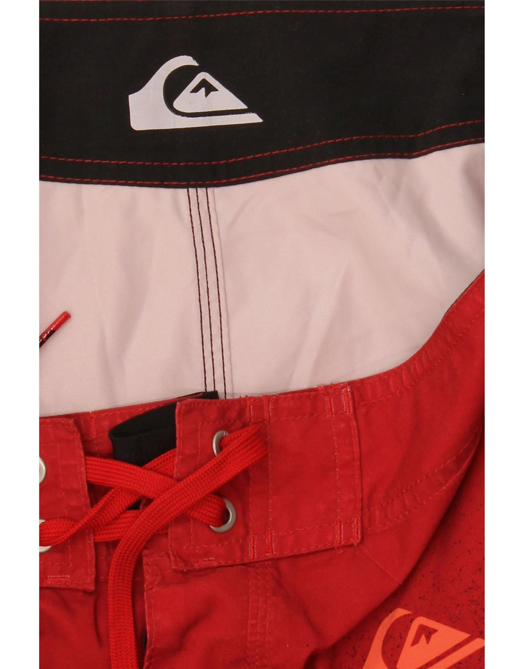 Quiksilver Mens Graphic Swimming Shorts Medium Red Striped