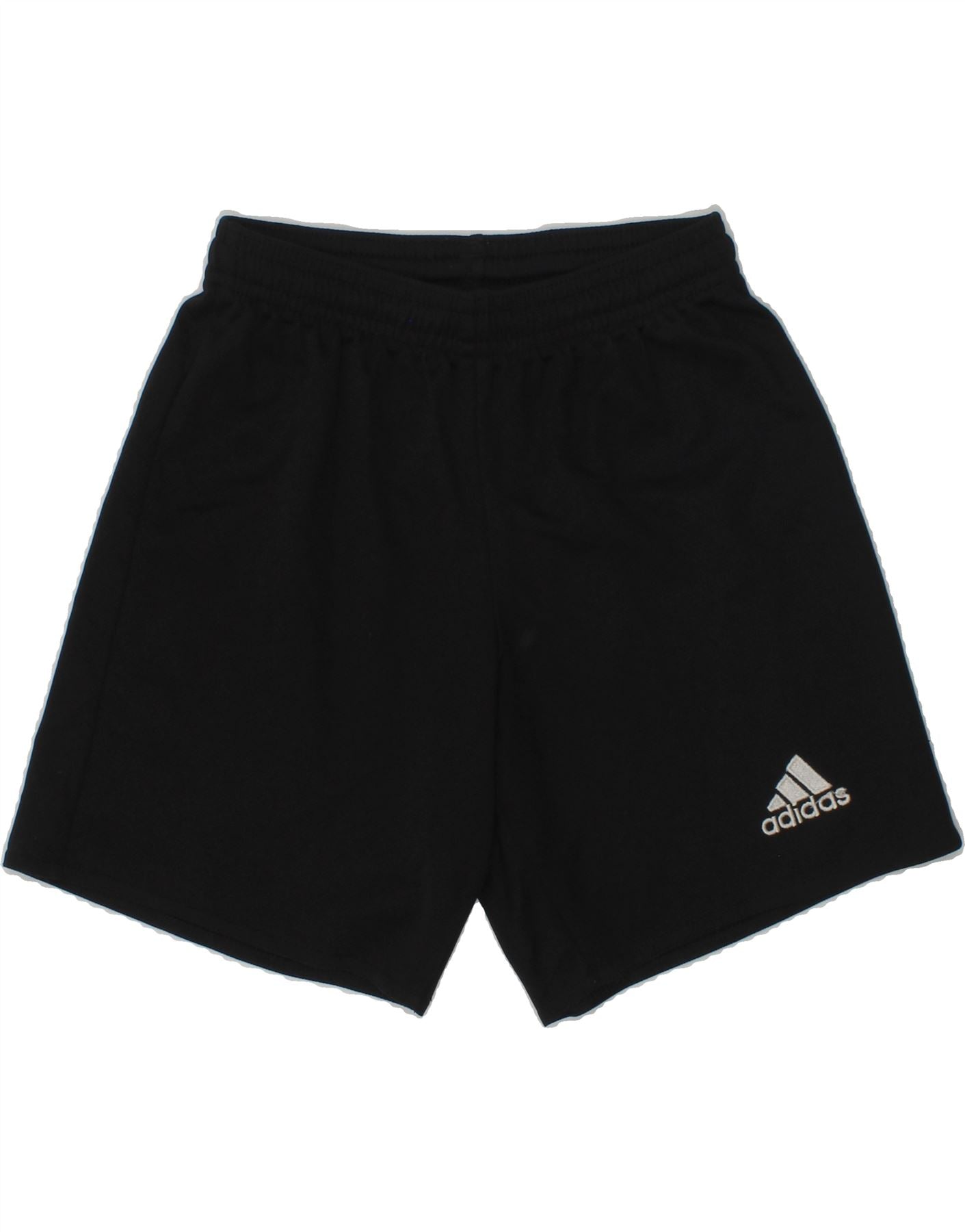 ADIDAS Boys Climalite Sport Shorts 7 8 Years Black Polyester