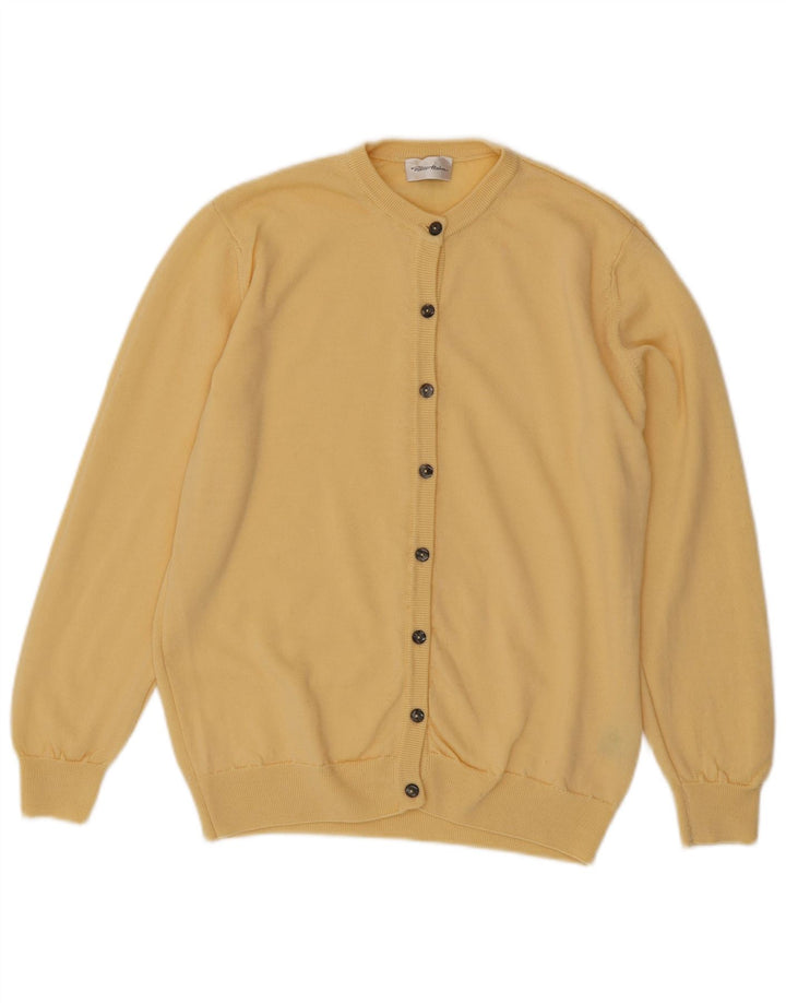 Peter Hahn Womens Cardigan Sweater UK 16 Large Yellow