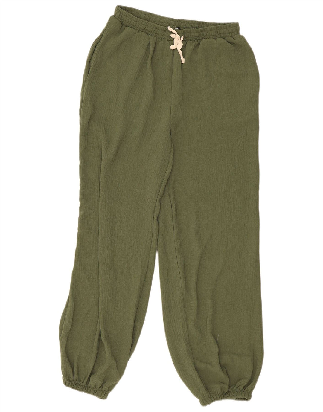 Zara Womens Joggers Casual Trousers Small Khaki Polyester