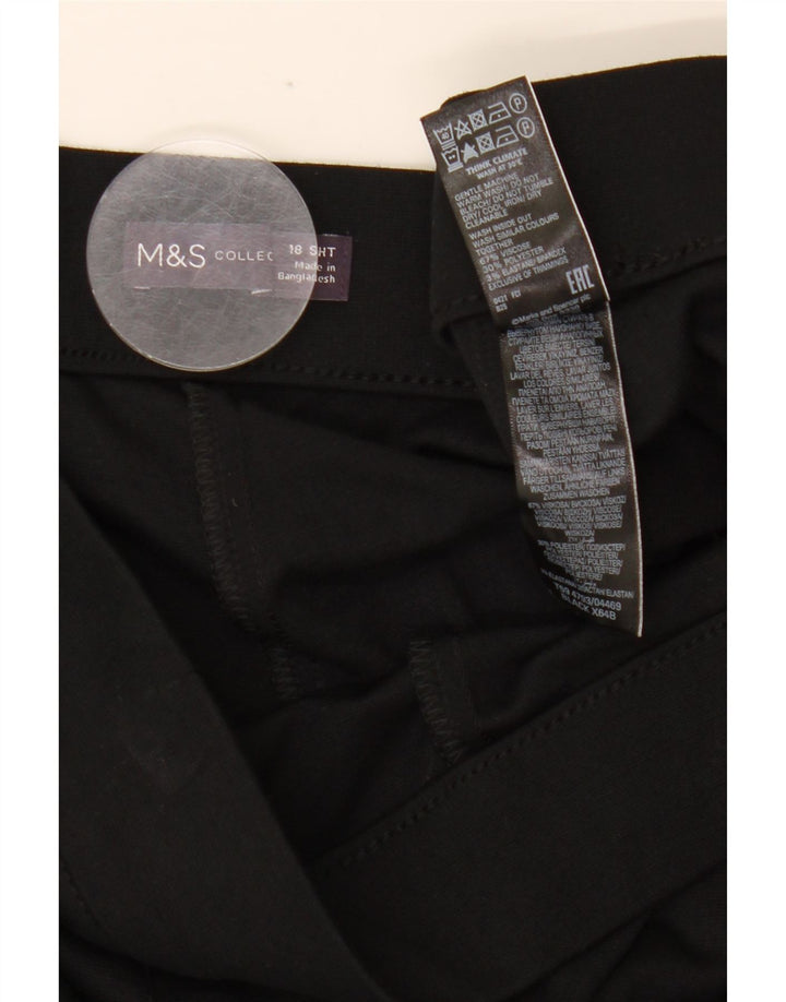 MARKS & SPENCER Womens High Waist Casual Trousers UK 18 XL W34 L27 Black