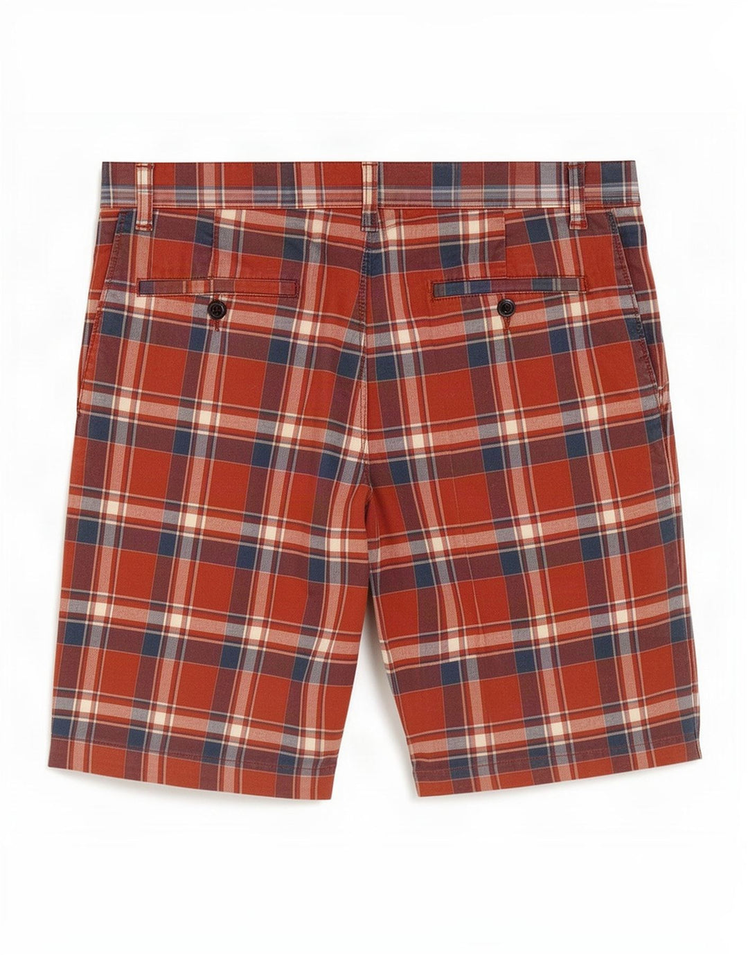 Dockers Mens Chino Shorts W34 Large Red Check Cotton