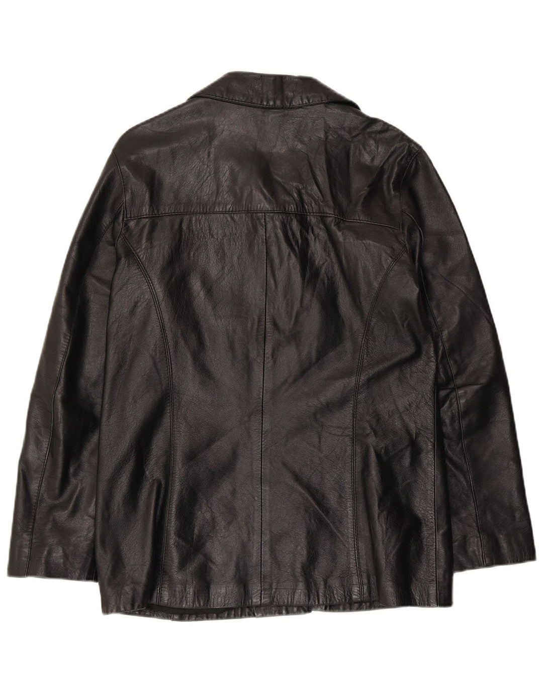 Planet Womens Leather Jacket IT 46 Large Black Leather