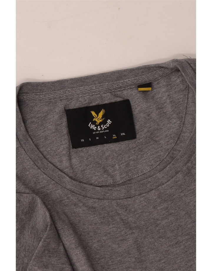 Lyle & Scott Mens T-Shirt Top XL Grey Flecked