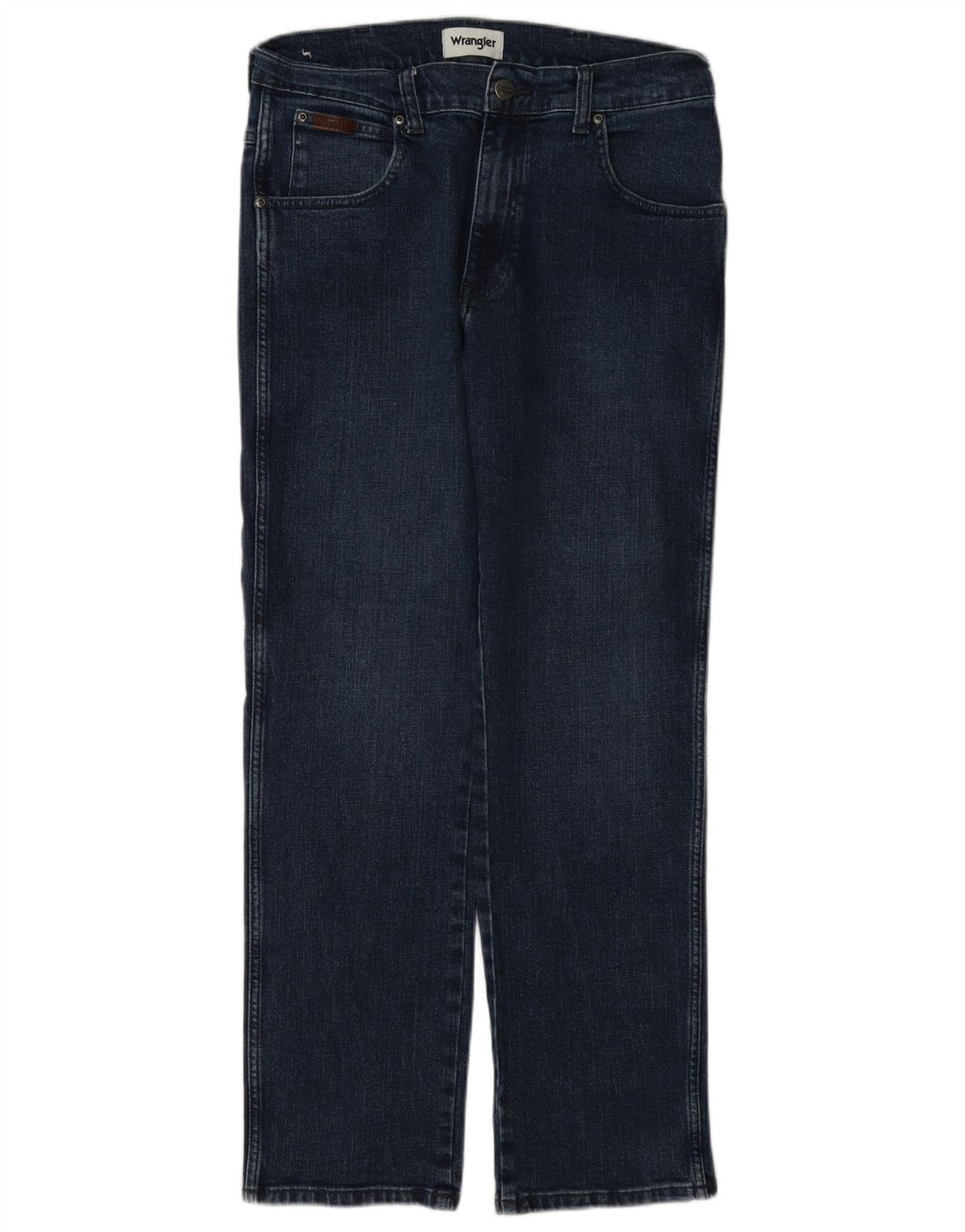 Wrangler Mens Texas Straight Jeans W32 L30 Navy Blue Cotton
