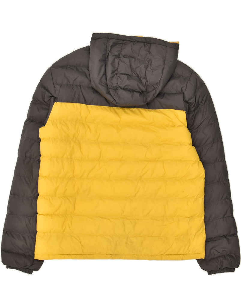 MOUNTAIN WAREHOUSE Mens Hooded Padded Jacket UK 42 XL Yellow Colourblock | Vintage Mountain Warehouse | Thrift | Second-Hand Mountain Warehouse | Used Clothing | Messina Hembry 