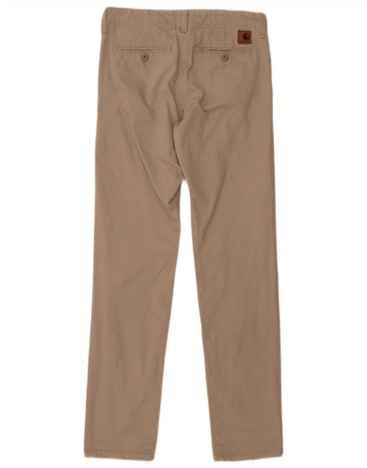 Carhartt Womens Slim Chino Trousers W28 L32 Beige Cotton