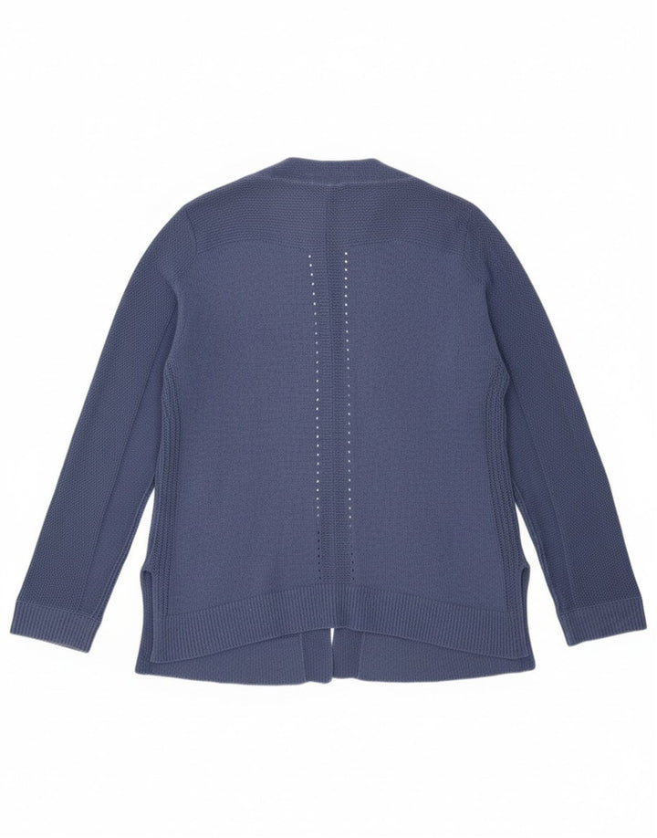 White Stuff Womens Open Cardigan Sweater UK 16 Large  Blue Cotton