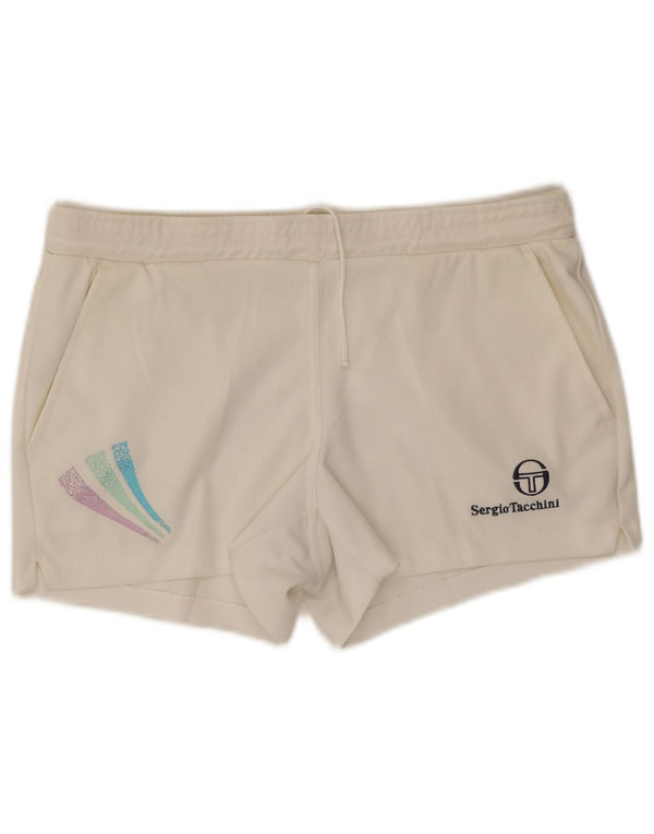 Sergio Tacchini Womens Sport Shorts IT 50 XL White Polyester