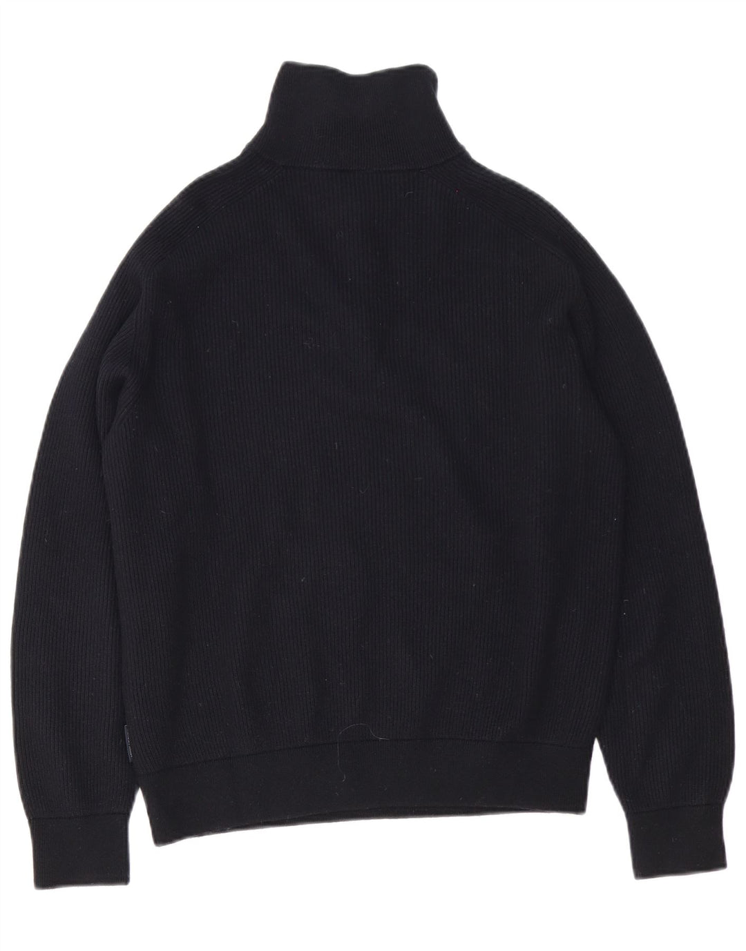 Armani Exchange Mens Zip Neck Jumper Sweater Large Black Cotton