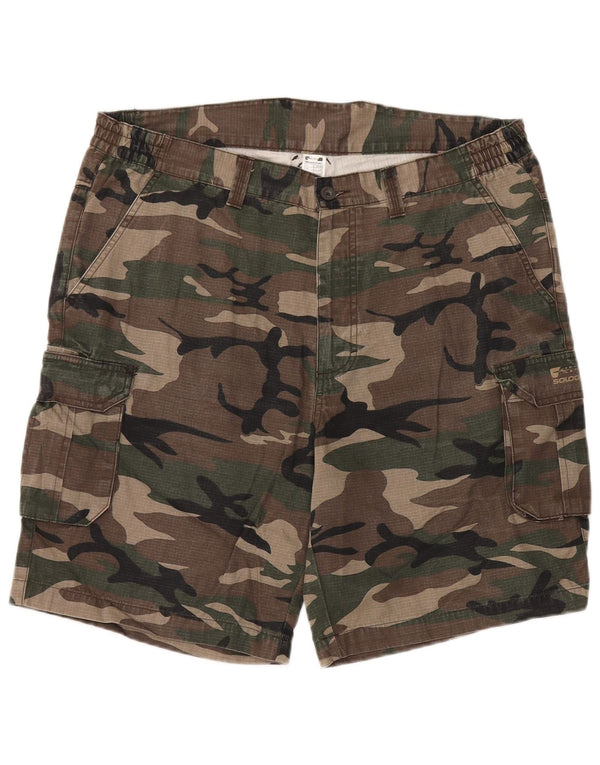Solognac Mens Cargo Shorts XL W38  Brown Cotton
