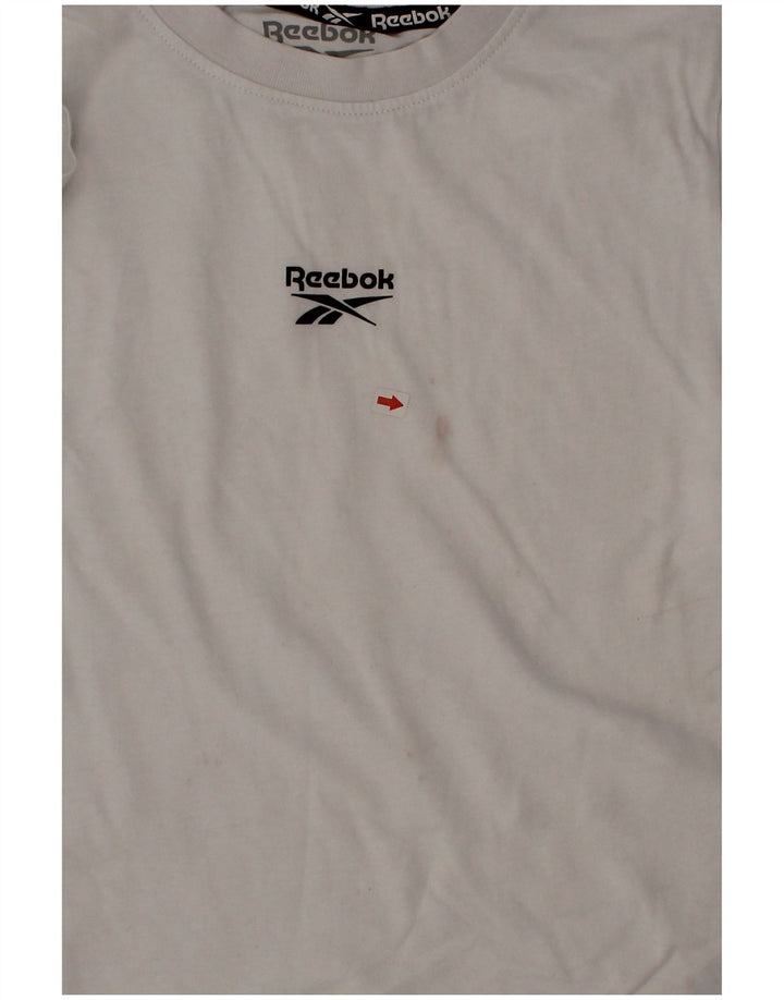 Reebok Boys Graphic T-Shirt Top 6-7 Years White Cotton