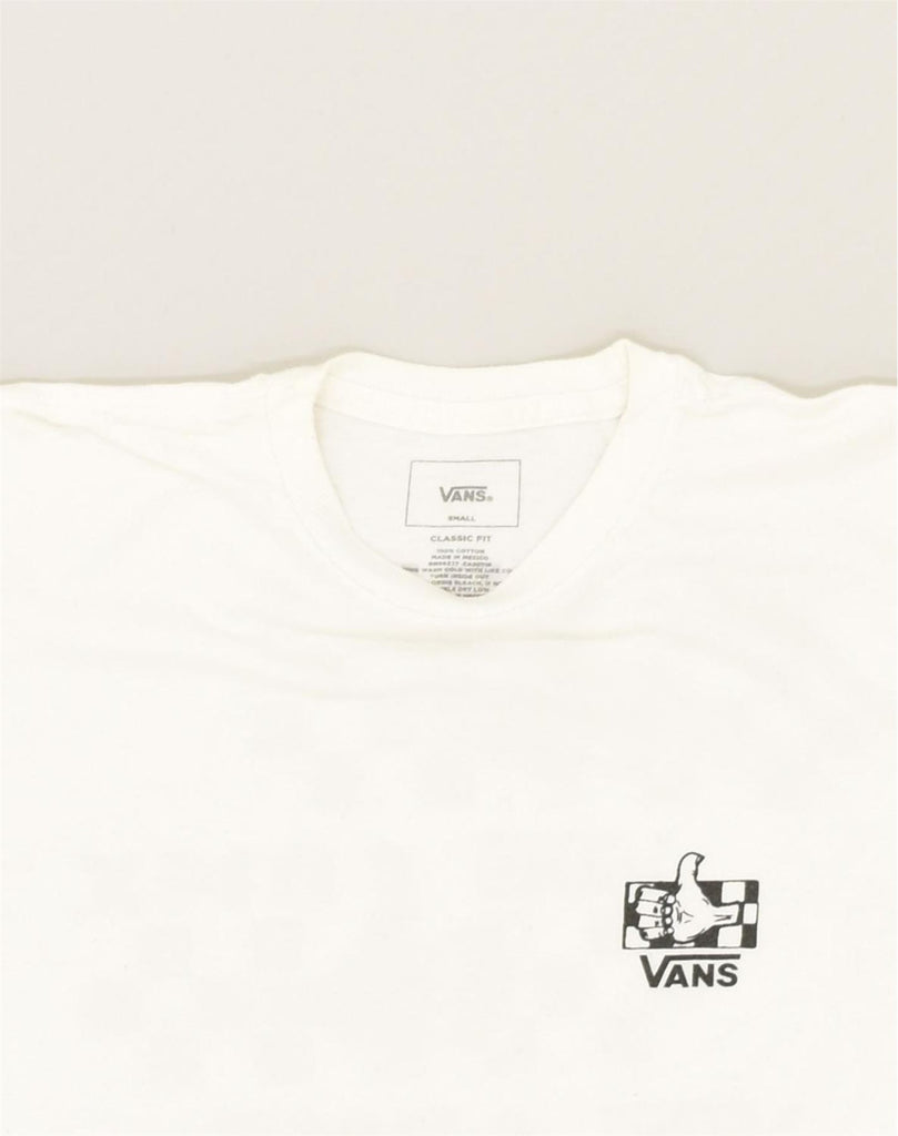 VANS Mens Classic Fit Graphic T-Shirt Top Small White Cotton | Vintage Vans | Thrift | Second-Hand Vans | Used Clothing | Messina Hembry 