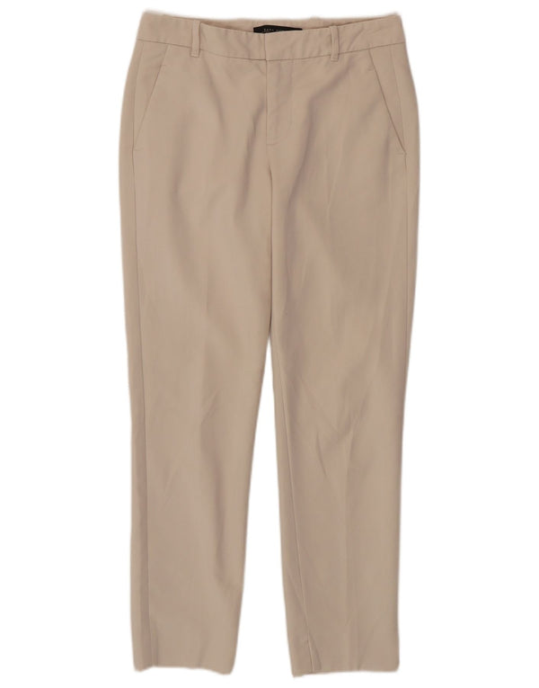 Zara Womens Slim Chino Trousers XS W24 L27 Beige
