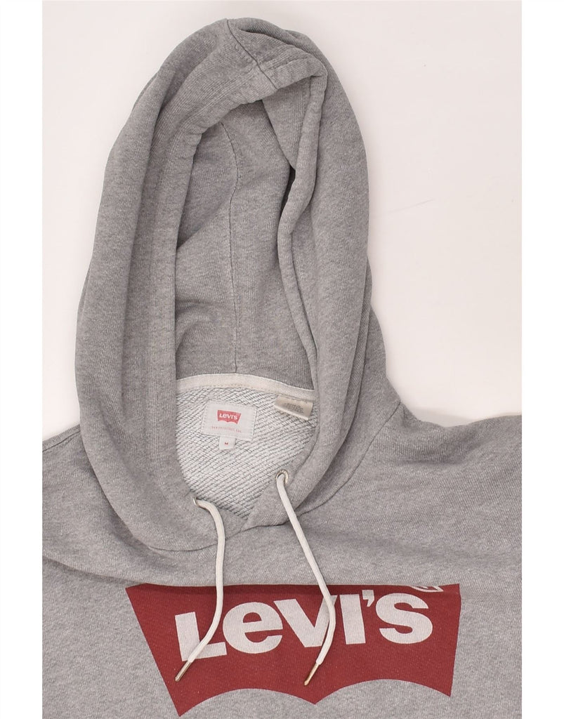 LEVI'S Mens Graphic Hoodie Jumper Medium Grey Cotton | Vintage Levi's | Thrift | Second-Hand Levi's | Used Clothing | Messina Hembry 