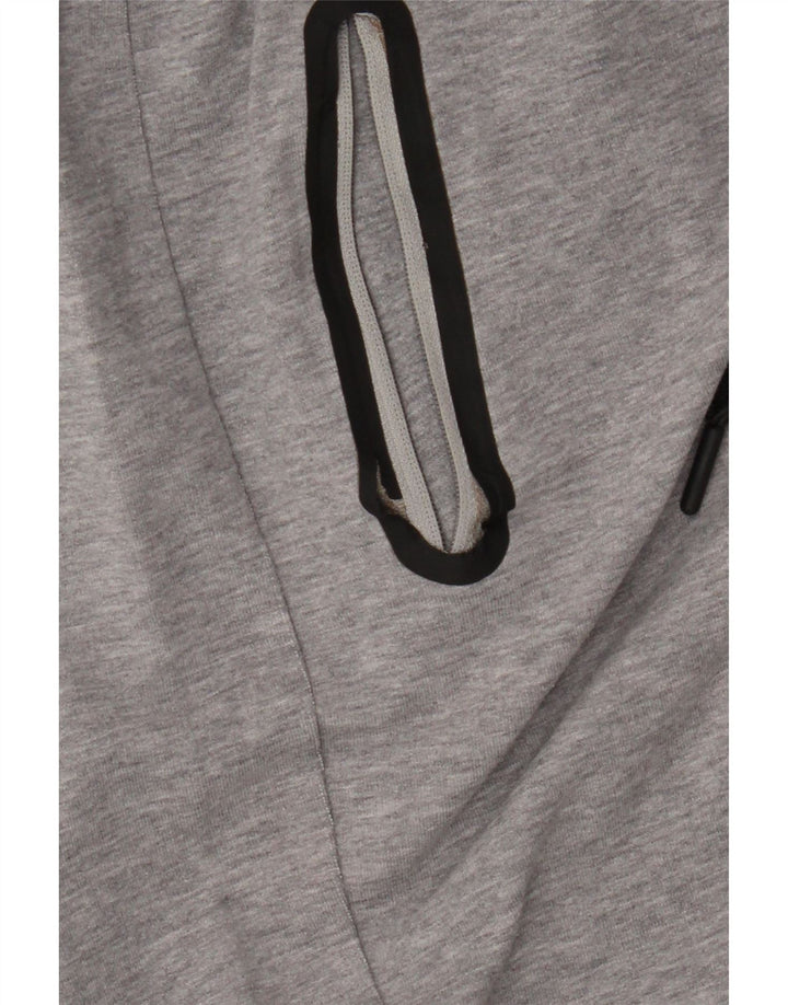 Marks & Spencer Womens Crop Tracksuit Trousers UK 12 Medium Grey Cotton