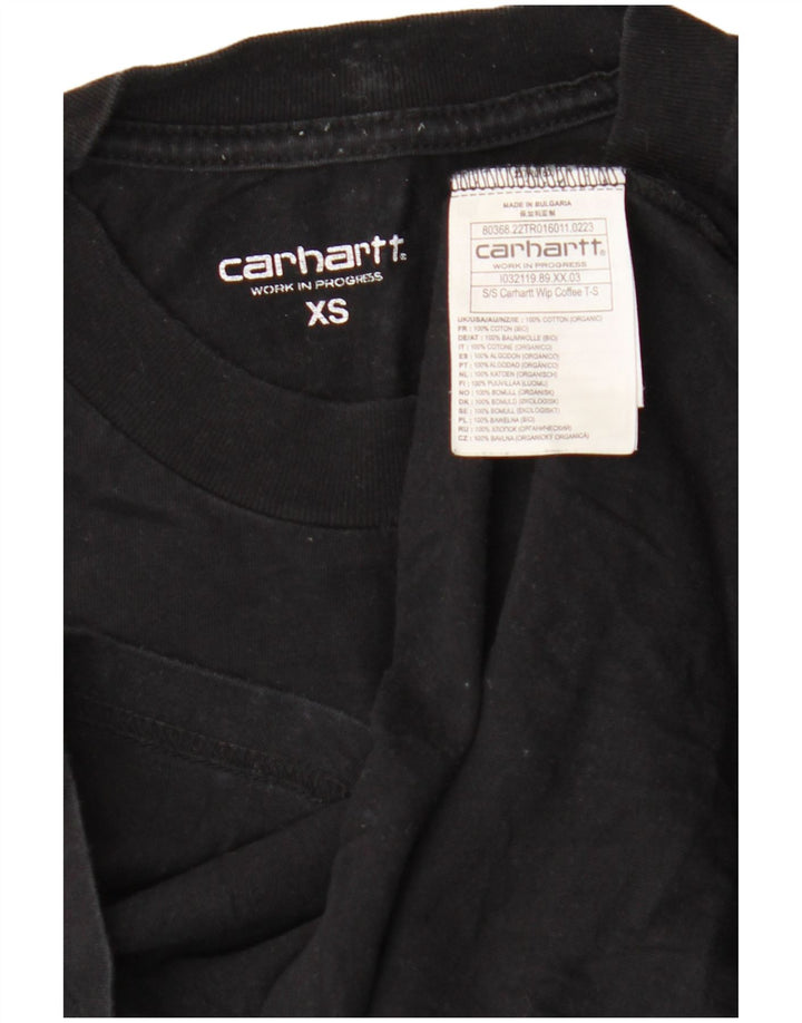 Carhartt Mens Graphic T-Shirt Top XS Black Cotton