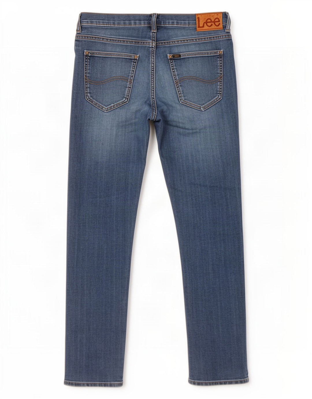 Lee Mens Daren Zip Fly Straight Jeans W32 L30 Blue Cotton