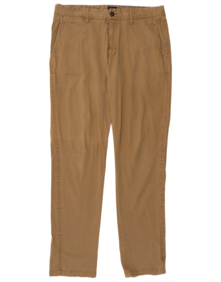 Joules Mens Straight Chino Trousers W34 L32 Beige