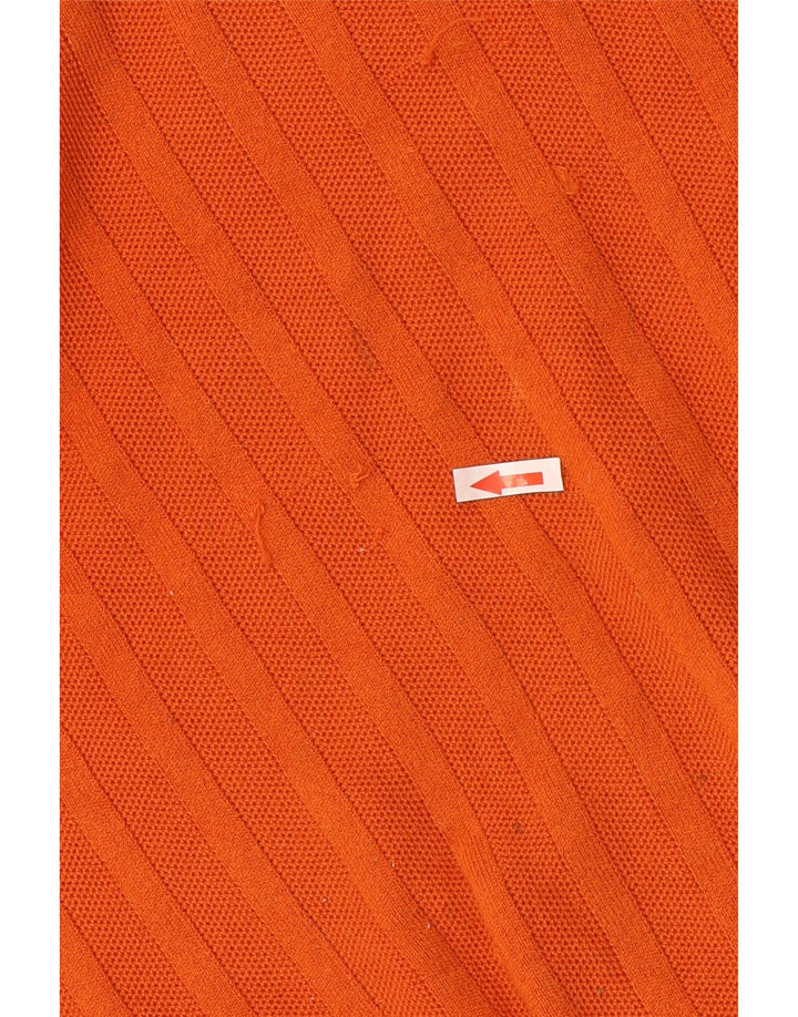 Marks & Spencer Mens Autograph Crew Neck Jumper Sweater Large Orange Cotton