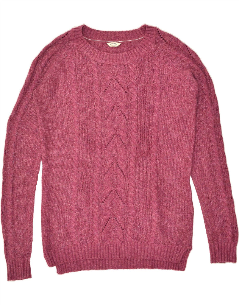 FAT FACE Womens Crew Neck Jumper Sweater UK 18 XL Burgundy Acrylic | Vintage Fat Face | Thrift | Second-Hand Fat Face | Used Clothing | Messina Hembry 