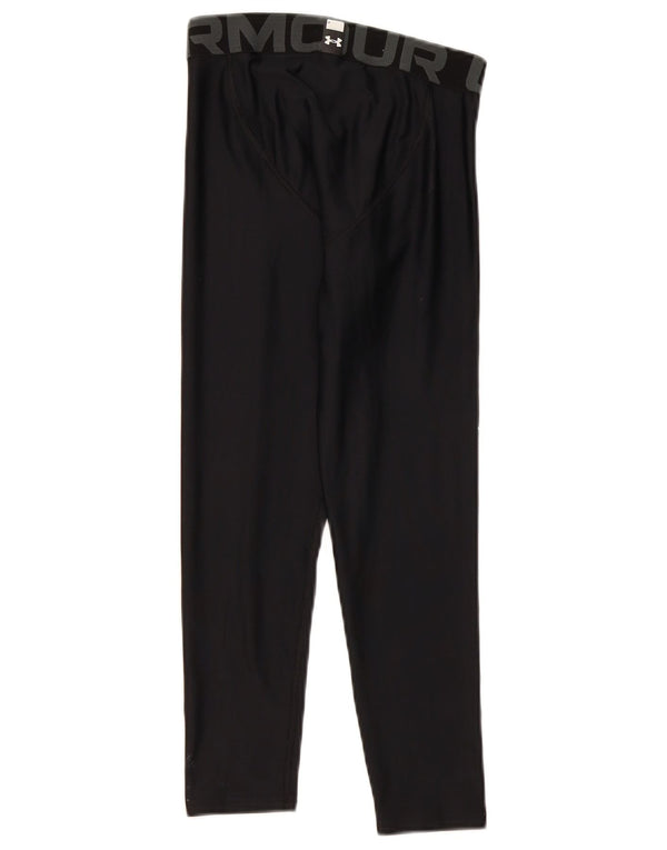 Under Armour Boys Heat Gear Graphic Leggings 9-10 Years Medium Black