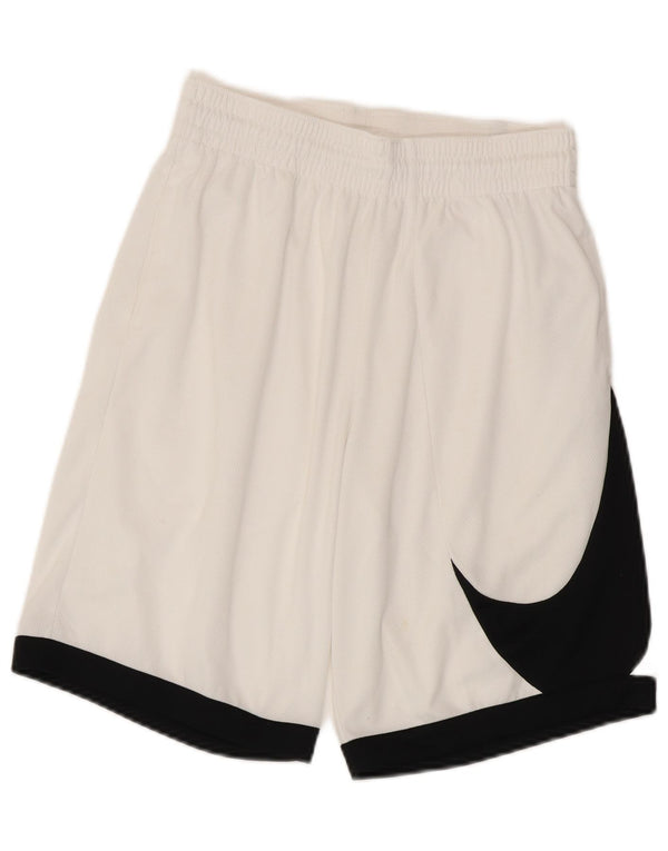 Nike Mens Dri Fit Sport Shorts Small White Colourblock Polyester