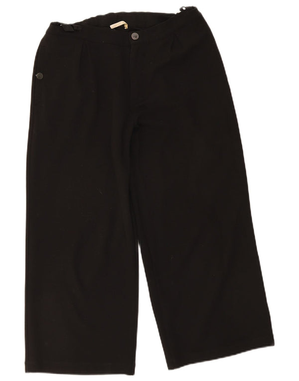 Liu Jo Girls Straight Capri Trousers 15-16 Years W30 L23 Black Polyester