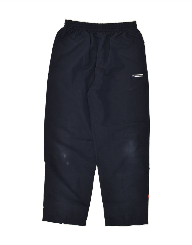 DIADORA Boys Tracksuit Trousers 11-12 Years Large Navy Blue Polyester Vintage Diadora and Second-Hand Diadora from Messina Hembry 