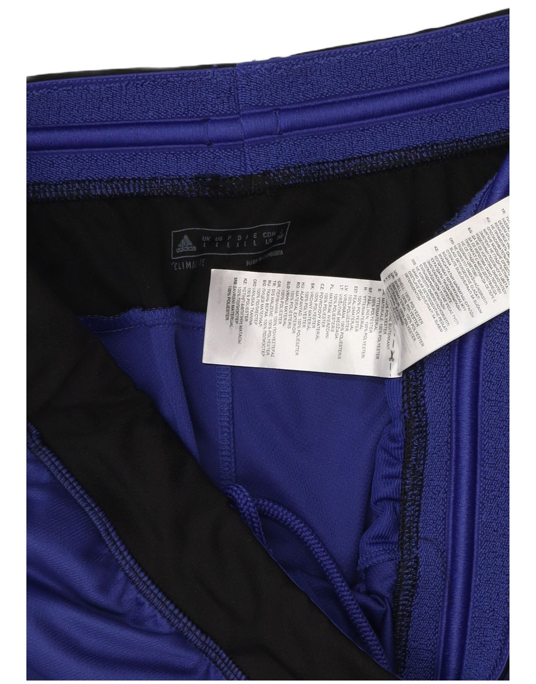 ADIDAS Mens Climalite Sport Shorts Large  Blue Colourblock Polyester